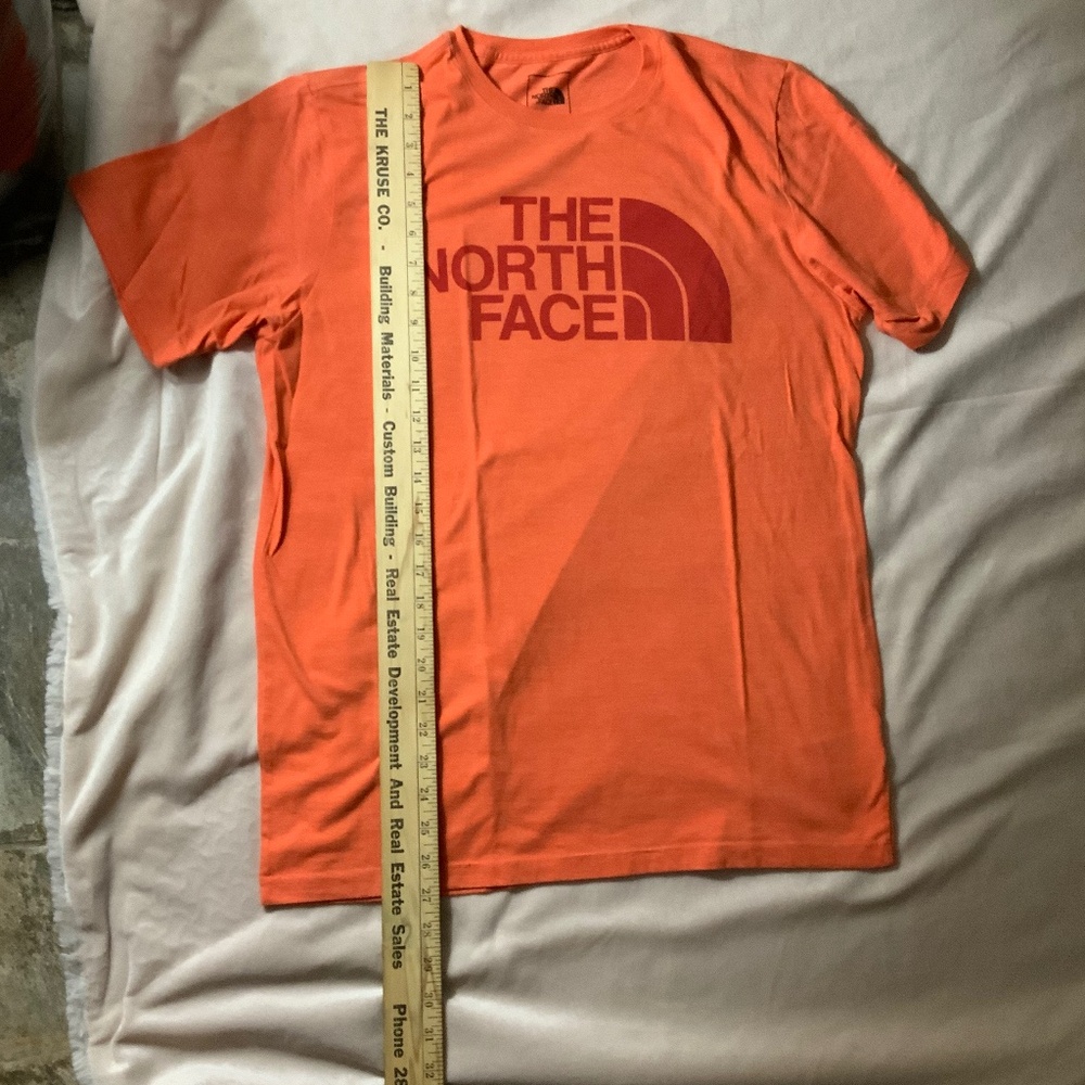 The North Face Orange L Short Sleeve Adventure Outdoor Hiking Cabincore - Picture 2 of 5